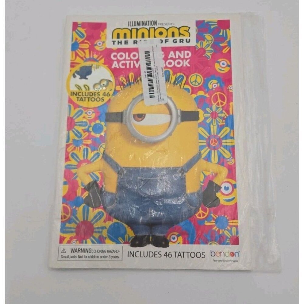 Despicable Me Minions Rise of Gru 48 Page Coloring and Activity Book‎ 48 Tattoos